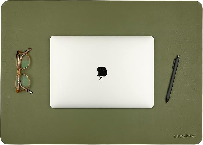 ANECDOTE Vegan Leather Desk Pad - 23.6"x17" Desk Mat for Your Office. This Quality Large Mouse Pad has Chic Elegance, Professional Look & Satisfying Touch - The Perfect Leather Mouse Pad for You!