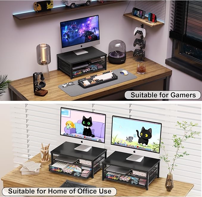 OPNICE Computer Monitor Stand Riser – Black