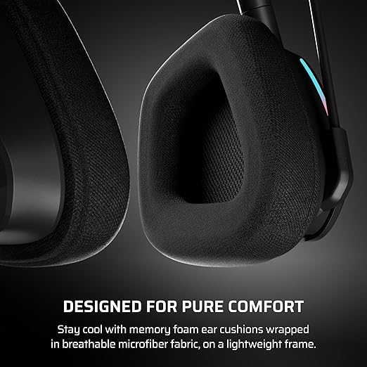 Corsair Void v2 Wireless Gaming Headset with Bluetooth for PC, PS5, PS4, Switch, Mobile – Dolby Atmos, 70 Hr Battery, Dual Wireless, Lightweight, Fast Charging – Carbon