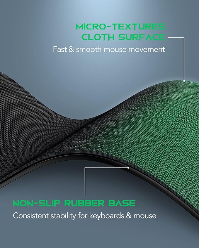 Black Shark Gaming Mouse Pad Desk Mat (31.5” x 11.8” x 0.15”) Mousepad with Superfine Fiber Surface Smooth, Non-Slip Rubber Base, Office Decor for Gamers, Office, Desk Pad Manta P2