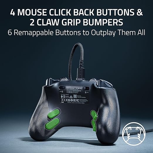 Razer Wolverine V3 Tournament Edition 8K PC Wired Gaming Controller: 8000 Hz Polling Rate - TMR Thumbsticks w/Swappable Caps - Ergonomic Design - 6 Remappable Buttons - Fast Triggers - Black