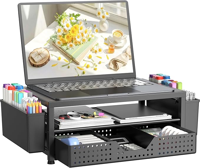  OPNICE Laptop Stand Desk Organizer – Black