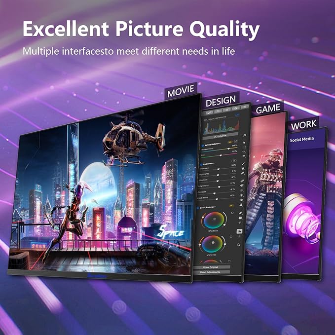 27 inch Gaming Monitor VA 100Hz Computer Monitor Built-in Speakers Full HD 1920 x 1080P with HDMI Interface Eye Care Frameless 100 x 100mm VESA with 3-Side Virtually Borderless Design