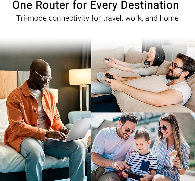 ASUS RT-AX50 Go Dual-Band WiFi 6 Portable Travel Router, 1500 Mbps, 4G/5G Tethering, Public WiFi (WISP) Mode, VPNs, RV/Cruise/Mobile, USB-C Powered, Pocket Size, Easy Setup