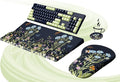 Ospelelf Ergonomic Mouse Pad and Keyboard Stand Wrist Rest Set, Memory Foam Comfort, Wrist Support for Typing, Office Desk Accessories, Moonlit Blossoms
