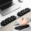 Elbow Pad for Desk, 2-Pack L-Shaped Desk Edge Arm Rest Cloud Wrist Rest, Non-Slip Memory Foam Wrist Pads, White Wrist Support for Keyboard, Mouse, Laptop