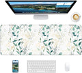 Nature Mouse Pad, 31.5 x 11.8 Large Desk Mat with Stitched Edges & Non-Slip Base, Mousepad for Office, Home, Work, Eucalyptus Leaf