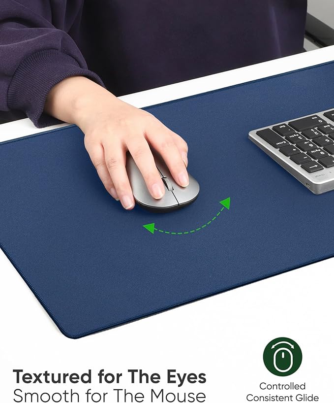 ALOANES Dark Blue Waterproof Mouse Pad XL,11.81"x27.56"x0.12'