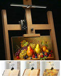 Clip-On Easel Light, Rechargeable Artist Lamp with 4 Color Modes & 3 Brightness, Flexible Arm Reading Light Music Stand Light, for Piano Bed Reading Desk Puzzle, Art Lamps for Paintings