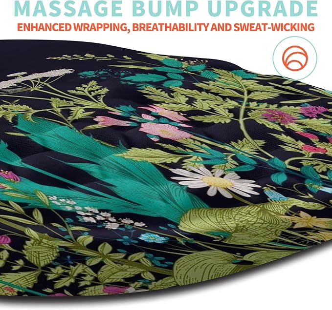 Ergonomic Mouse Pad Wrist Support with Memory Foam Massage Bulge, Carpal Tunnel Mousepad Wrist Rest for Mouse(12x8 inch, Midnight Floral)