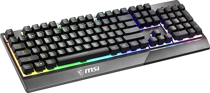 MSI Vigor GK30 RGB Gaming Keyboard, 6-Zone RGB Lighting, Water Repellent & Splash-Proof, Mechanical-Like Plunger Switches