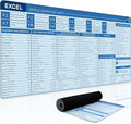 Baziabbo Office Desk Mat, Excel Cheat Sheet Keyboard Mat, Excel Shortcut Desk Pads,Non-Slip Excel Mousepad with Stitched Edges for Computer (Sheet Blue)
