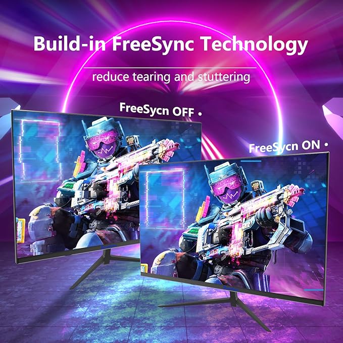 27 inch Gaming Monitor VA 100Hz Computer Monitor Built-in Speakers Full HD 1920 x 1080P with HDMI Interface Eye Care Frameless 100 x 100mm VESA with 3-Side Virtually Borderless Design
