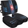 FORTEM Seat Cushion, Office Chair Cushion, Lumbar Support Pillow for Office Chair, Memory Foam Ergonomic Coccyx & Lumbar Support, Car Sitting Pad, Washable Non Slip