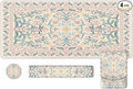 iLeadon Pink Desk Mat Set Cute, Non-Slip Mouse and Keyboard Pad Mat for Desk, Ergonomic Desk Mouse Pad Extra Large, Floral Teacher Desk Mat with Wrist Rest for Women Home Office