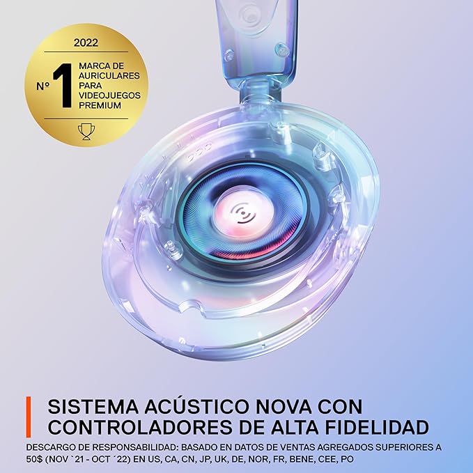 SteelSeries Arctis Nova 1 Multi-System Gaming Headset — Hi-Fi Drivers — 360° Spatial Audio — Comfort Design — Durable — Ultra Lightweight — Noise-Cancelling Mic — PC, PS5/PS4, Switch, Xbox - White