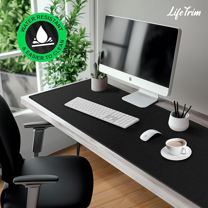 55” x 23” XXL Mouse Pad Gaming 5mm Thick Extended Keyboard Mat Full Desk Cover Pad XXL Mat Giant Extra Large Gaming Mouse Pad XXXL Mousepad Black Large Desk Mats Deskpad