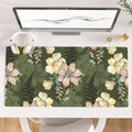 Colorful Star Large Mouse Pad, PU Leather Waterproof Desk Mat, Computer Gaming Mouse Pad, XXL Table Mousepad Non Slip Full Desk Pad for School Office Home 31.5" x 15.7" - Vintage Bold Flowers