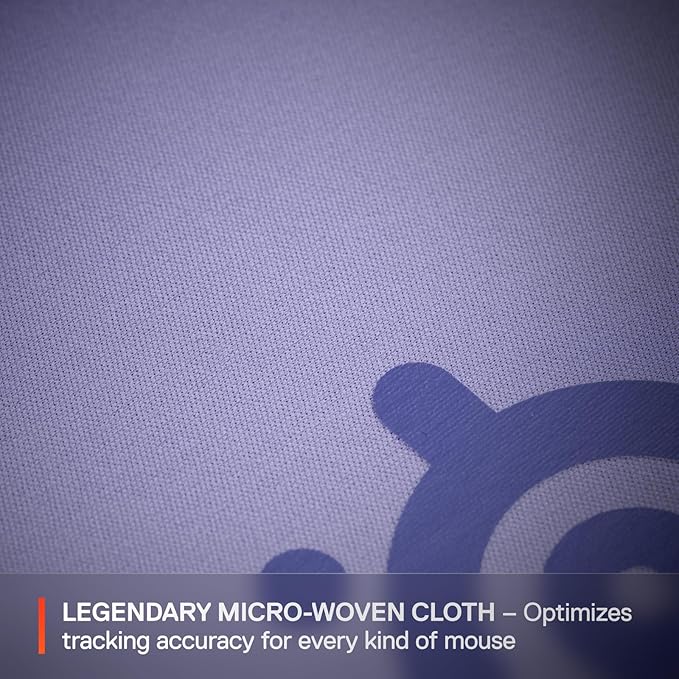 SteelSeries QcK Cloth Gaming Mouse Pad - Exclusive Micro-Woven Surface - Optimized for Gaming Sensors - Maximum Control - Size L - Lavender