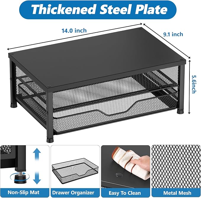 OPNICE Computer Monitor Stand Riser – Black
