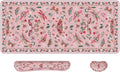 iCasso Large Mouse Pad for Desk, Computer Desk Mat, 3Pcs XXL Keyboard and Mouse Pad + Keyboard Wrist Rest, Desk Matt for Desktop, Easy Typing & Comfort Ultra Thick Mousepad Keyboard Mat (Pink)