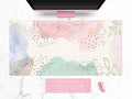Boho Pastel Painting Mouse Pads, Abstract Mousepad XXL,Extended Mouse Pad for Keyboard & Wireless Mouse,Cute Large Desk Protector Mat Full Desk Gaming Mice Pad for Office Home 31.5x15.75 in