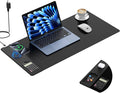 TopMade Mouse Pad with 15W Wireless Charging, Removable 8-Digit Solar Calculator, Exact Large Desk Pad, Waterproof Mousepad Home Office Desk Mat (Includes 20W PD Power Adapter & 6.56ft Woven Cable)