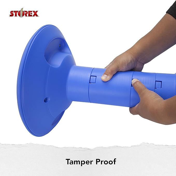 Storex Wiggle Stool – Active Flexible Seating for Classroom, Home and Office, Adjustable 12-18 Inch Height, Blue (00301A01C)