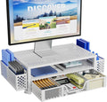 Simple Trending 2 Tier Metal Monitor Stand (White)
