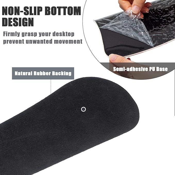 RICHEN Keyboard Wrist Rest and Mouse Pad with Wrist Support, Memory Foam Set for Gaming and Office, Comfortable & Lightweight for Easy Typing (White Butterflies)