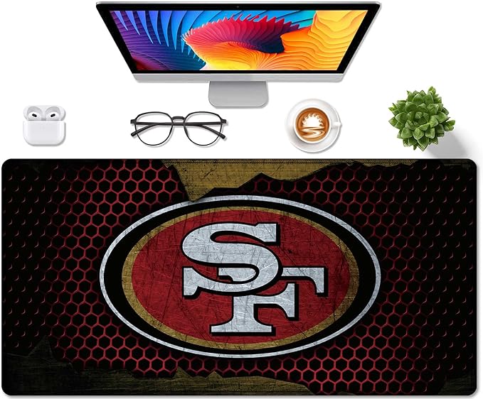 Large Mouse Pad Desk Mat for Home Office, Gaming Mousepad Extended Desk pad - Computer Keyboard Mouse Mat with Non-Slip Base and Stitched Edge Office Desk Organizers and Accessories