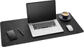 Gallaway Leather Desk Mat, Office Writing Desk Pad, Large 36" x 17" Black, for Top of Desks, Gift Ready Elegant Computer Desk Cover Protector PU Leather