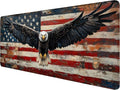 American Flag Gaming Mouse Pad Desk Pad USA Flag XL Mouse Pad Large Mousepad Extended Laptop Keyboard Mat Gaming Desk Pad Mouse Mat Office Computer Keyboard Laptop Home 31.5"x11.8"