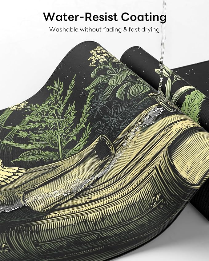 Skull Mouse Pad, 31.5 x 11.8 Large Desk Mat with Stitched Edges & Non-Slip Base, Mousepad for Office, Home, Work, Grave Robber