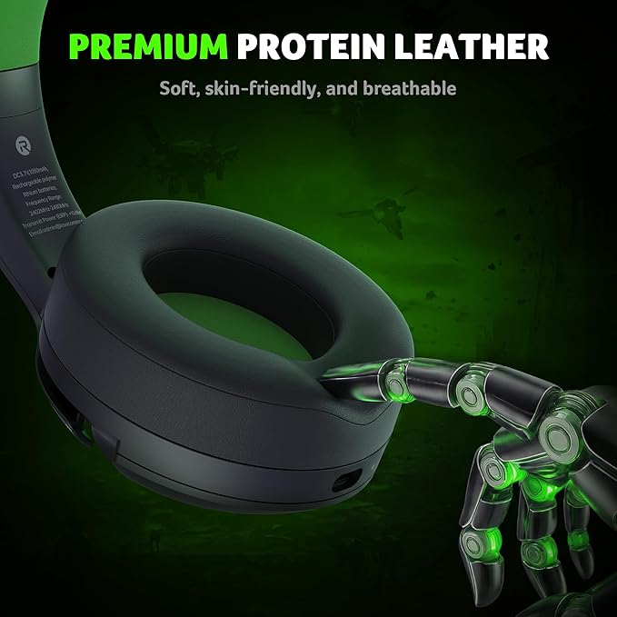 acer Wireless Gaming Headset for Xbox Series X|S & Xbox One, Bluetooth 5.4 Headphones with Noise Canceling Mic, 3D Surround Sound, 40H Battery, Compatible with PC, PS5, Switch, Mac - Black Green