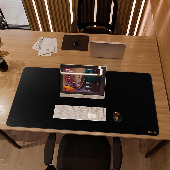 Mydours 48" x 24" Large Gaming Mouse Pad, Oversized Keyboard Mouse Mat with Stitched Edge, XXL Non-Slip Rubber Base Computer Mousepad for Full Desk, Extended Desk Mat for Gamer, Office & Home, Black