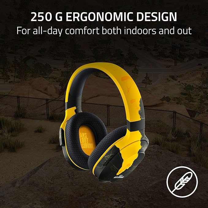 Razer Barracuda X Wireless Gaming & Mobile Headset (PC, PlayStation, Switch, Android, iOS): 2.4GHz Wireless + Bluetooth - Lightweight - 40mm Drivers - Detachable Mic - 50 Hr Battery - PUBG Edition