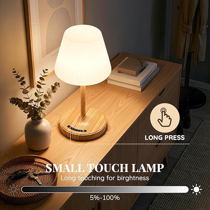 Shower Lamp Waterproof Bathroom Lamp for Inside Shower Bathtub, Rechargeable Cordless Table Lamp with 4000mah Battery, Touch Dimmable Light, Small Relaxing Spa Night Lamp for Bathroom, Kitchen, Desk