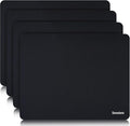 Senetem 4-Pack Mouse Pad, Ultra-Smooth Gaming Mousepad, Non-Slip Rubber Base, Washable Surface Fits Wired & Wireless Mouse – Perfect for Desk, Laptop, PC & Office, Small Portable, 11x8.6 in, Black