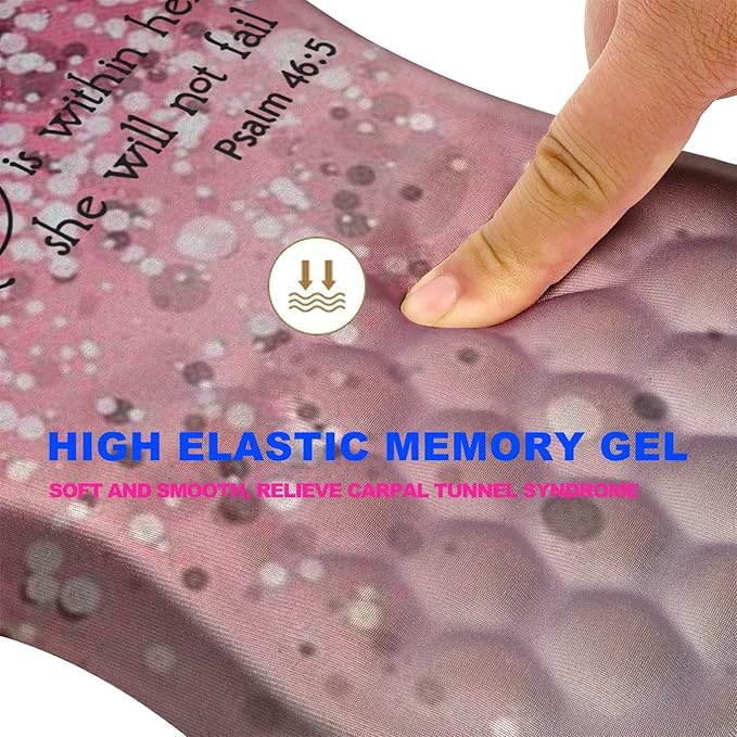 Mouse Pad Wrist Support, Ergonomic Mouse Pad with Massage Dot, Comfortable Computer Mouse Pad for Laptop, Wrist Rest Mousepad with Non-Slip PU Base for Office & Home, 12 x 8 in
