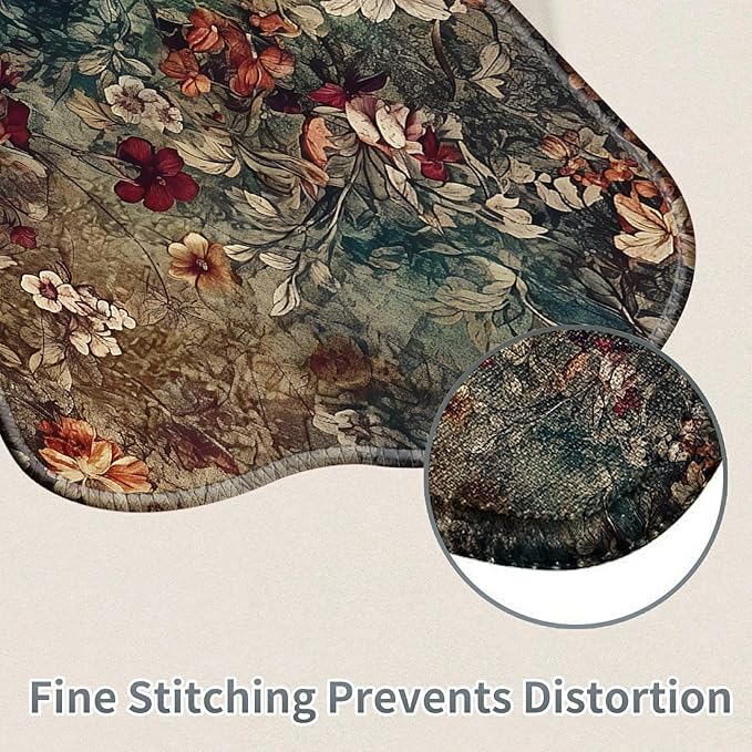 Cute Mouse Pad Plus 1 Coaster, Small Gaming Mouse Mat 11.8 x 9.45 inches, Travel Mouse Pads with Durable Stitched Edges Non-Slip Base, Dark Art Flowers Decor Mousepad for Office Home