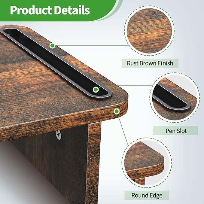 Zimilar Dual Monitor Stand Riser – Rust Brown Large
