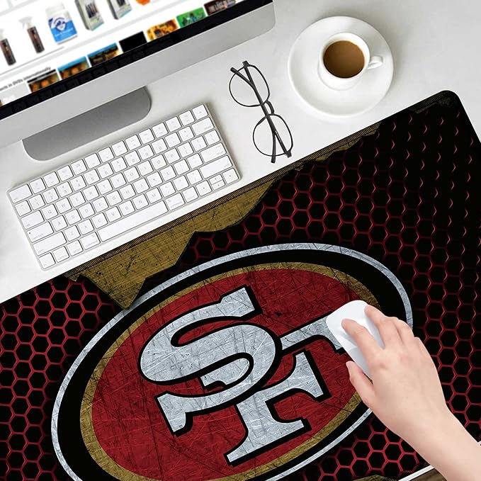 Large Mouse Pad Desk Mat for Home Office, Gaming Mousepad Extended Desk pad - Computer Keyboard Mouse Mat with Non-Slip Base and Stitched Edge Office Desk Organizers and Accessories