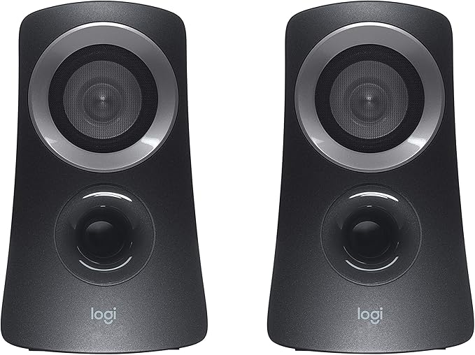 Logitech Z313 2.1 Multimedia Speaker System with Subwoofer, Full Range Audio, 50 Watts Peak Power, Strong Bass, 3.5mm Audio Inputs, PC/PS4/Xbox/TV/Smartphone/Tablet/Music Player - Black