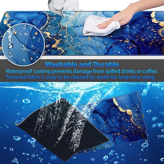 Canjoy Gaming Mouse Pad, 31.5x15.7inch Large Extended Mousepad Big Computer Desk Mat for Keyboard and Mouse Full Desk Mouse Mat with Non-Slip & Rubber Base