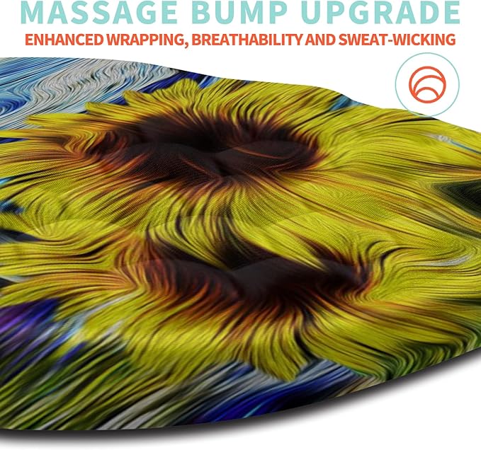 Ergonomic Mouse Pad Wrist Support with Memory Foam Massage Bulge, Carpal Tunnel Mousepad Wrist Rest for Mouse(12x8 inch,Sunflower)