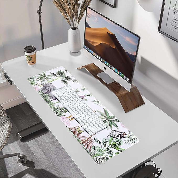 ALOANES Waterproof Mouse Pad with Durable Stitched Edge, Large Gaming Keyboard Pad, Non-Slip Rubber Base, Extended Desk pad for Gamer, Office & Home, Zoo Mousepad 27.6''x 11.8''x 0.12''