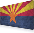 Gaming Desk Mat - Yellow Modern Mouse Pad, Extra Large Non-Slip Rubber Base, 35.4" X 15.7" for Work, Game, Office, Home - Arizona State Flag