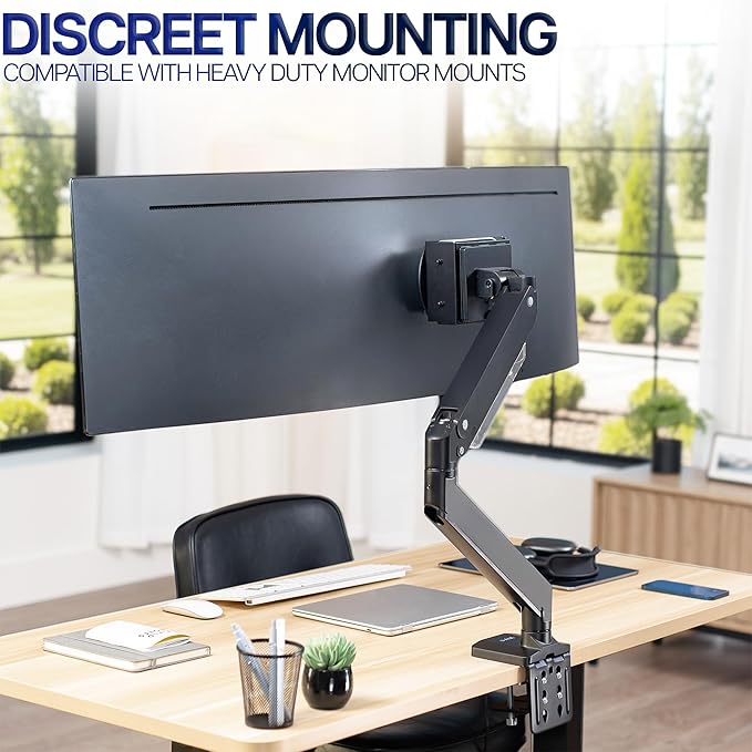 VIVO Behind Monitor VESA Mount Designed for Mac mini M4 and M4 Pro Model, (2024), Desk Clamp Option, Black, MOUNT-MINI24