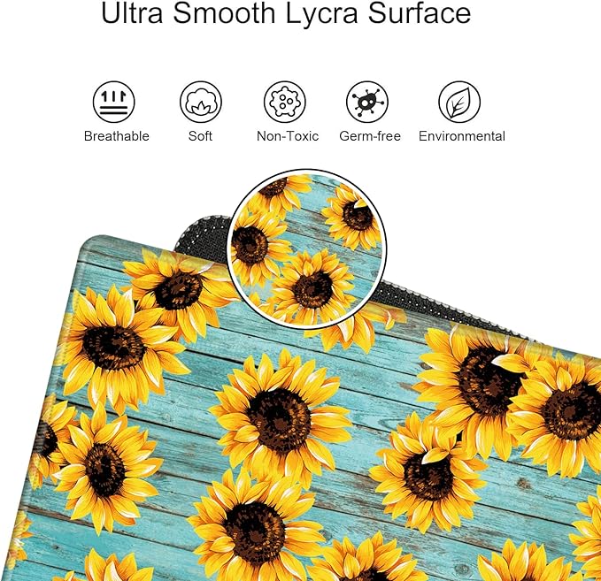 36 x 24 Mouse Pad Extra Large Desk Mat Gaming Mousepad Sunflower Oversized Desk Pad Huge Giant 4XL Computer Mat for Girl Women Work